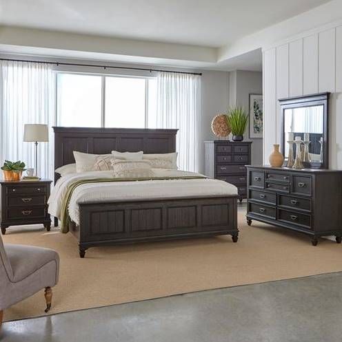 Liberty Allyson Park 5-Piece Wire Brushed Black Forest Queen Bedroom Set