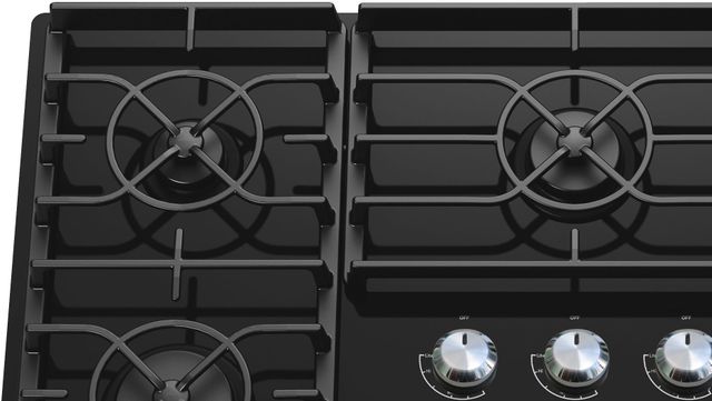 KitchenAid® Architect® Series II 36" Black Gas Cooktop-KGCC566RBL-1
