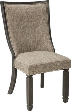 Signature Design by Ashley® Tyler Creek Black/Grayish Brown Upholstered Dining Side Chair