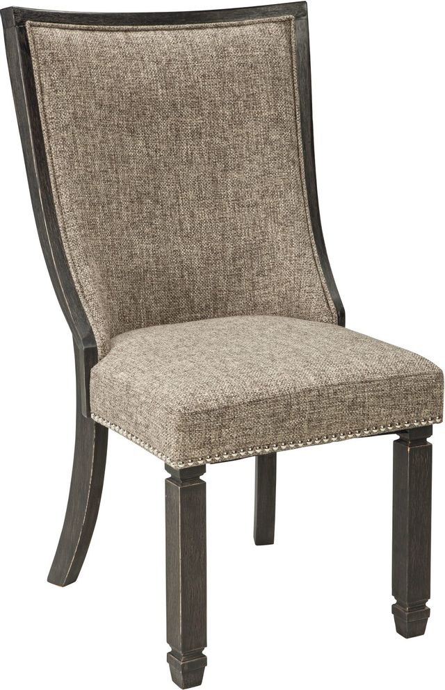 Signature Design by Ashley® Tyler Creek Black/Grayish Brown Upholstered Dining Side Chair