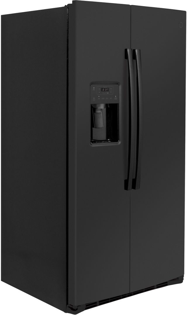 GE® 25.1 Cu. Ft. Black Side-By-Side Refrigerator 1