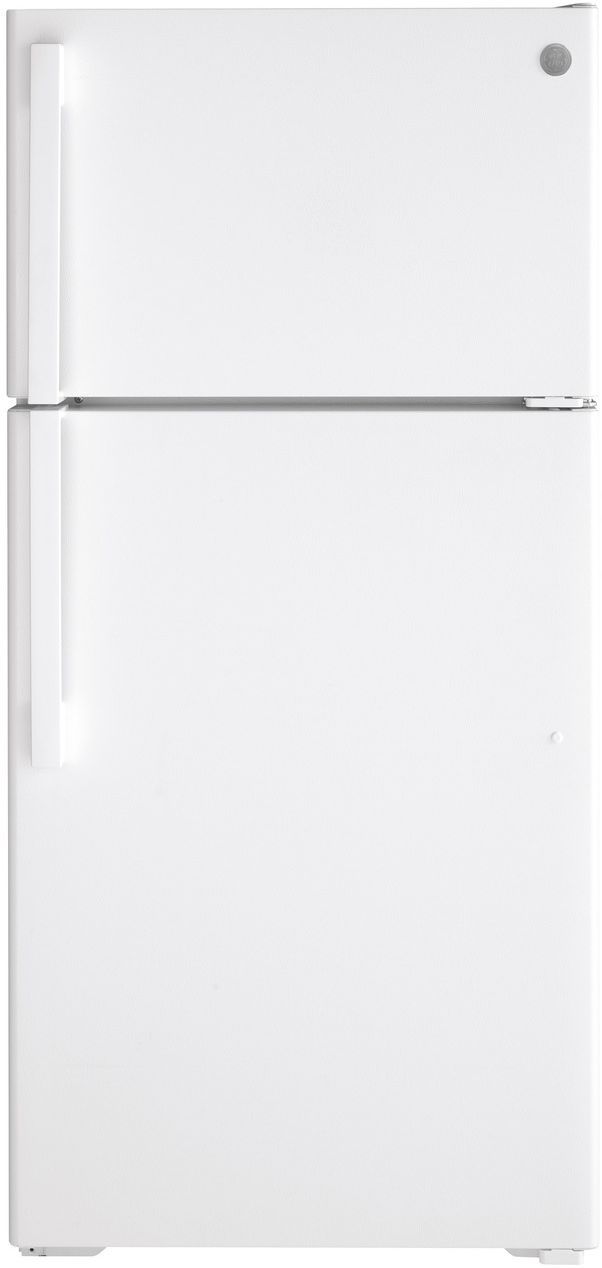 GE® 15.6 Cu. Ft. White Top Freezer Refrigerator-0