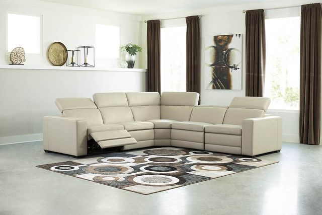 Signature Design by Ashley® Texline Sand 5-Piece Power Reclining Sectional 4