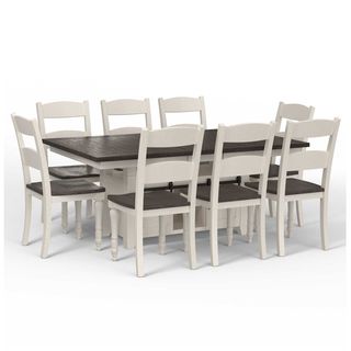 Jofran Madison County Dining Table and 8 Dining Chairs