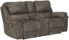 Benchcraft® Trementon Graphite Reclining Loveseat with Console