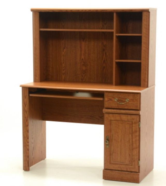 Sauder® Orchard Hills® Carolina Oak® Computer Desk with Hutch 2