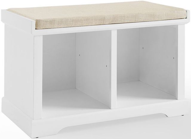 Crosley Furniture® Anderson White/Tan Storage Bench-1