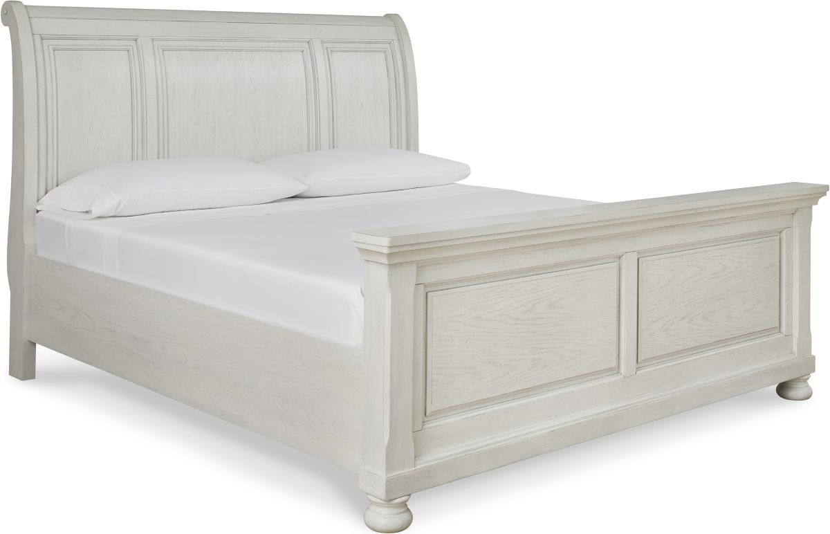 Signature Design By Ashley® Robbinsdale Antique White Sleigh Bed ...