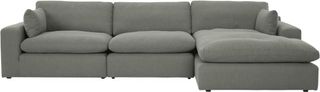 Benchcraft® Elyza 3-Piece Smoke Sectional with Chaise