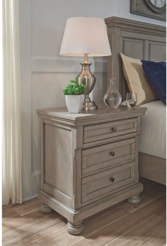 Signature Design by Ashley® Lettner Light Gray Nightstand 3
