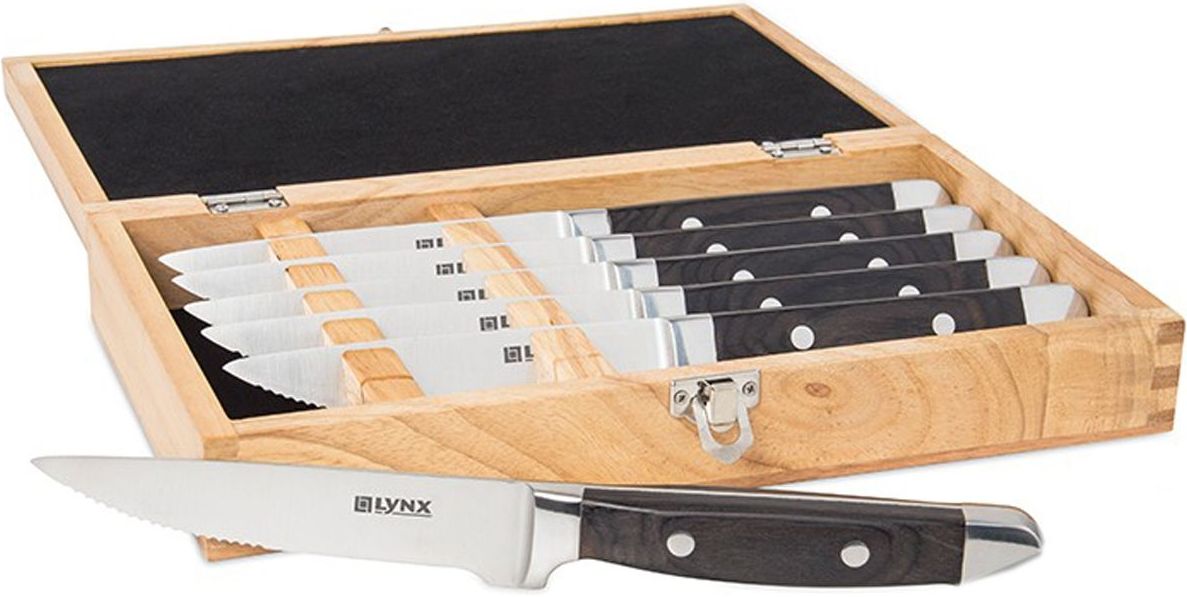 Lynx® Stainless Steel Steak Knife Box Set