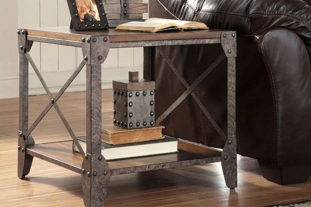 Signature Design by Ashley® Shairmore Rustic Brown End Table 2