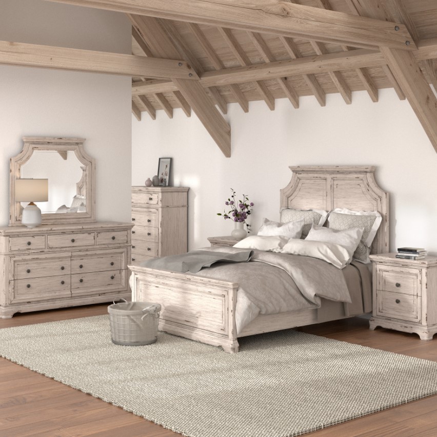 American Woodcrafters 1910 Providence 3 Pieces White Bedroom Set | Mid ...