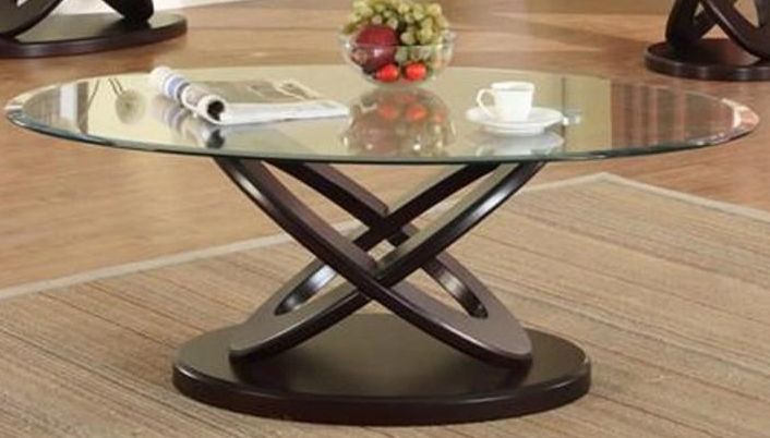 dark brown glass coffee table