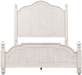 Liberty Furniture Farmhouse Reimagined Antique White King Poster Bed