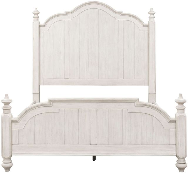 Liberty Furniture Farmhouse Reimagined Antique White King Poster Bed 0