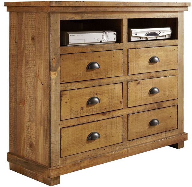 Progressive® Furniture Willow Distressed Pine Media Chest 0