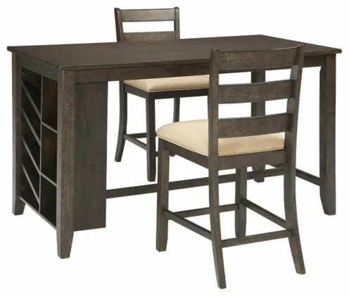 Signature Design by Ashley® Rokane 3-Piece Brown Counter Height Dining Set