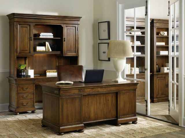 Hooker® Furniture Archivist Brown Executive Desk 3