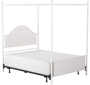 Hillsdale Furniture Cumberland Textured White Canopy Queen Bed