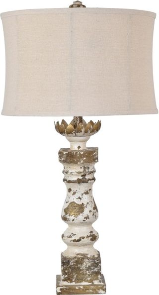 Crestview Collection Brimar Antique Washed Wood Table Lamp