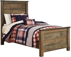 Signature Design by Ashley® Trinell Rustic Brown Twin Panel Bed with Mattress