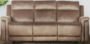 New Classic® Home Furnishings Palmer Light Brown Sofa with Dual Recliner