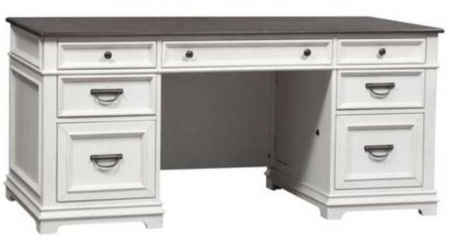Liberty Allyson Park Wirebrushed White Credenza-0