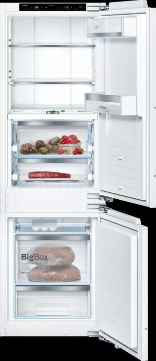 Bosch 800 Series 8.3 Cu. Ft. Custom Panel Built In Bottom Freezer Refrigerator
