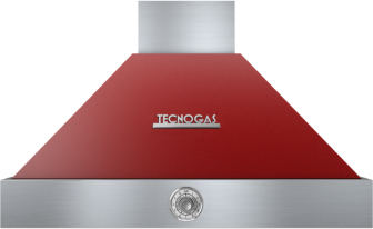 Tecnogas Superiore DECO Series 36" Red Matte Chrome Wall Mount Hood