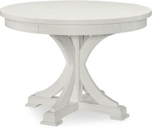 Legacy Classic Everyday Dining by Rachael Ray Round To Oval White Pedestal Table