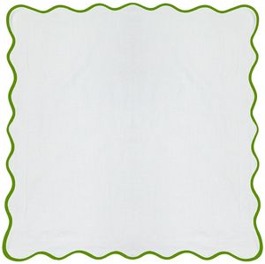 Laura Park Designs Green/White Scalloped Euro Sham