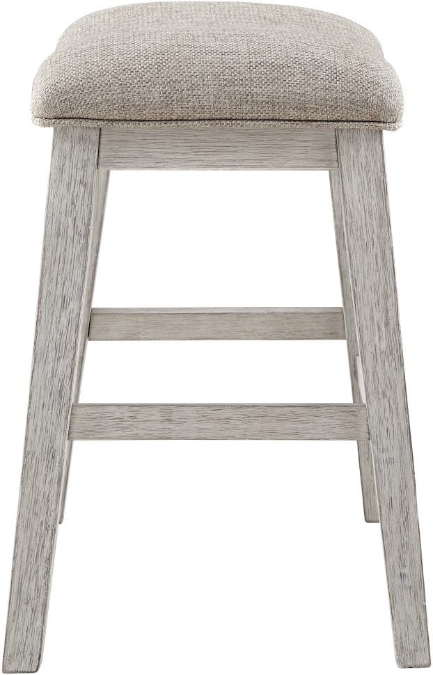 Signature Design by Ashley® Skempton White/Light Brown Counter Height Bar Stool-2