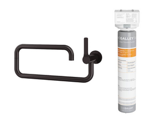 The Galley - IPTF-D-BSS - Ideal Pot Filler Tap in PVD Satin Black Stainless Steel and Water Filtration System