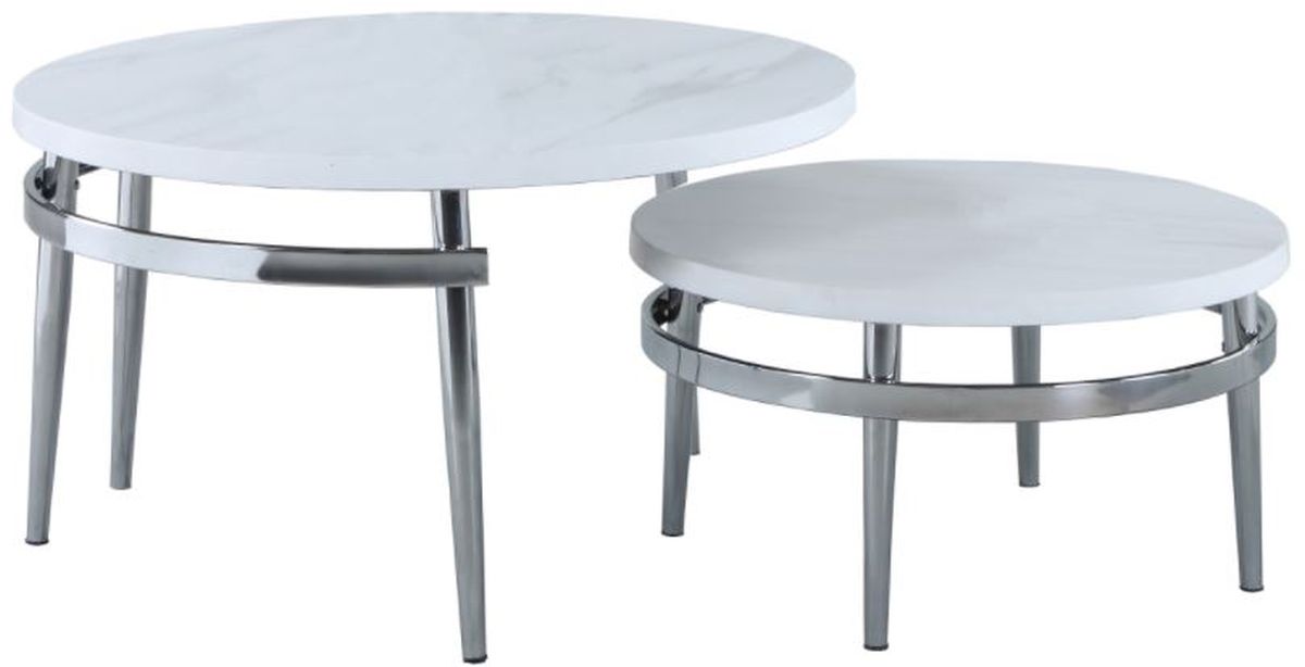 chrome nesting side tables