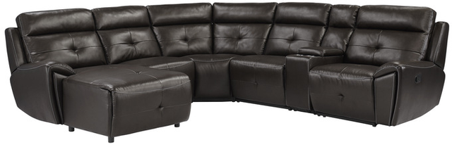 Homelegance® Avenue 6-Piece Dark Brown Sectional Sofa Set-0