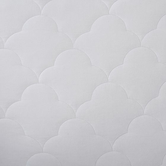 Olliix by Sleep Philosophy White Queen All Natural Cotton Percale Quilted Mattress Pad-3