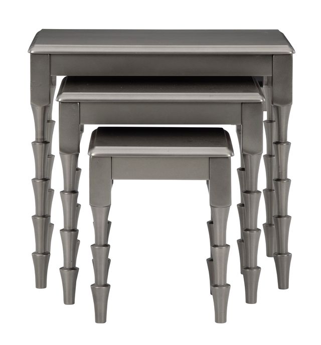 Signature Design by Ashley® Larkendale Set of 3 Metallic Gray Accent Table-1