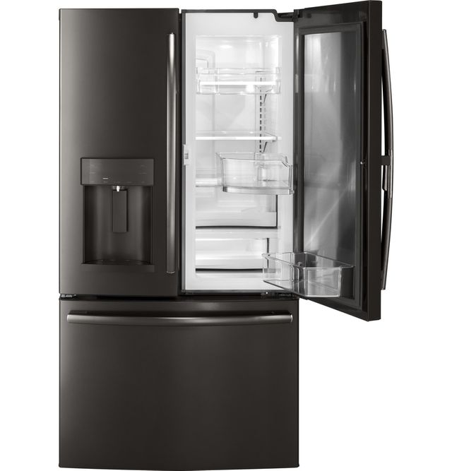 GE® 27.8 Cu. Ft. French Door Refrigerator-Black Stainless Steel 2