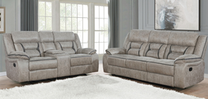 Coaster® Greer 2-Piece Taupe Reclining Living Room Set