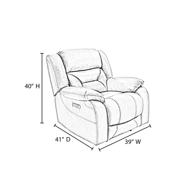 Cheers Roswell Leather Power Recliner-1