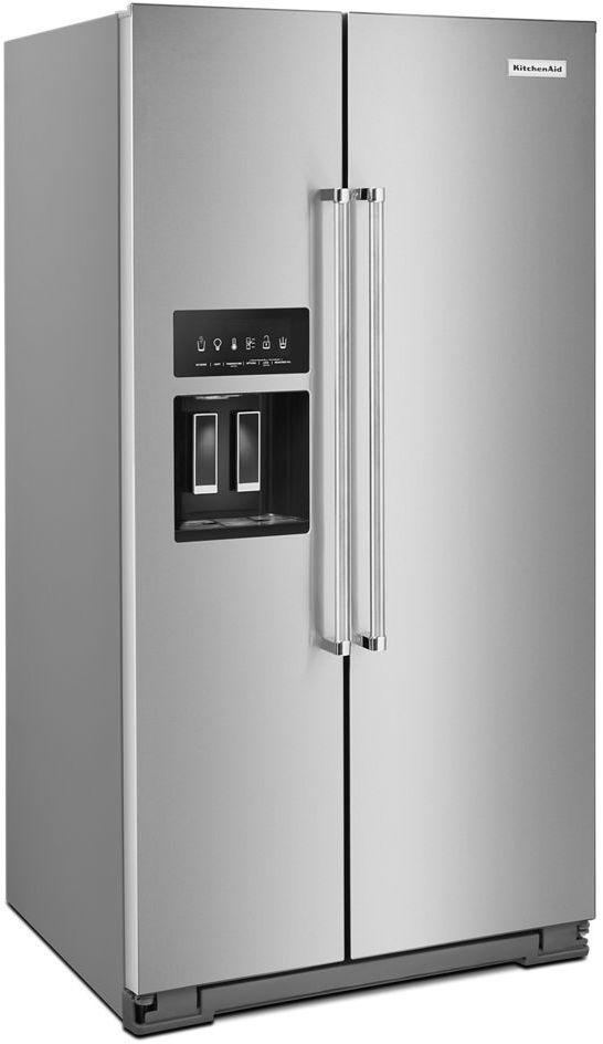 KitchenAid® 24.8 Cu. Ft. Stainless Steel with PrintShield™ Finish Side-by-Side Refrigerator 1