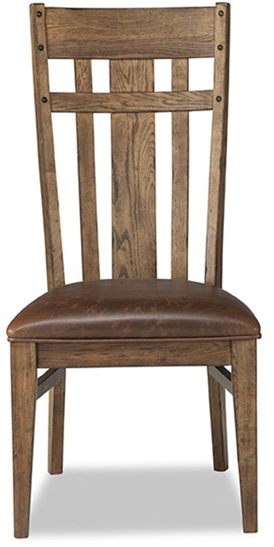 Intercon River Rustic Weathered Saddle Lattice Back Chair | Fleck's ...