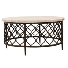 Steve Silver Co. Roland Round Stone Top Cocktail Table