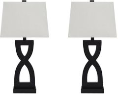 Signature Design by Ashley® Amasai Set of 2 Black Table Lamps