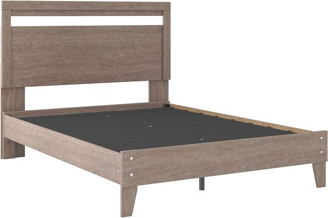 Signature Design by Ashley® Flannia Gray Queen Panel Platform Bed-3