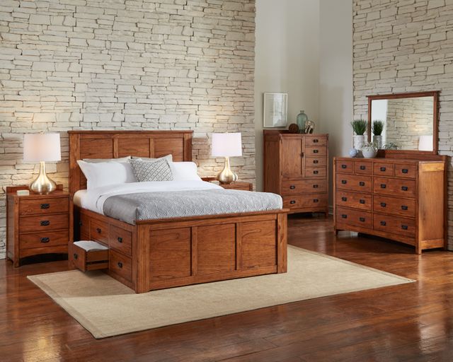 A-America® Mission Hill King Harvest Captain Bed