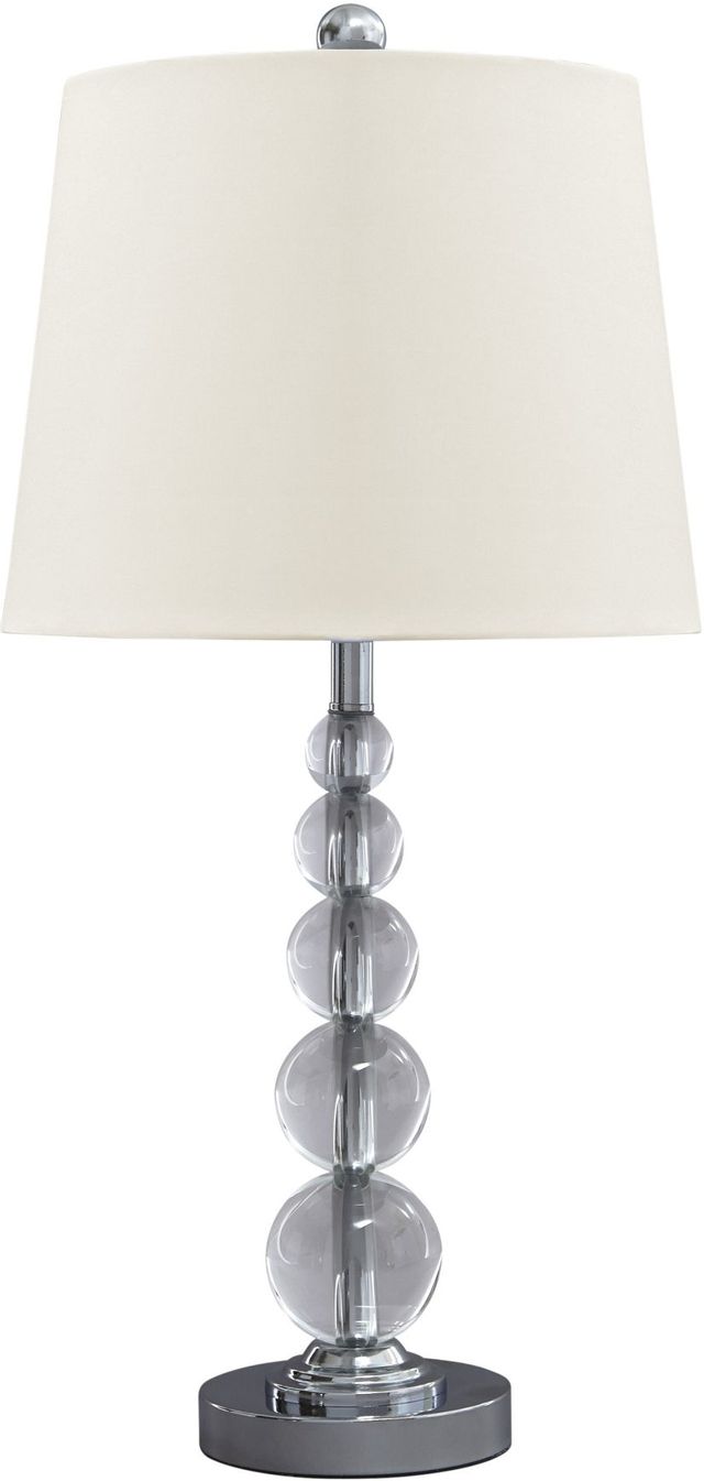 Signature Design by Ashley® Joaquin 2-Piece Clear/Silver Table Lamps-2