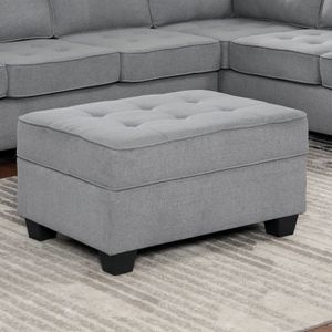 Furniture of America® Linore Gray Ottoman