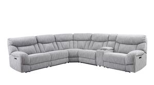 Steve Silver Co. Park City 6-Piece Pumice Grey Power Reclining Sectional